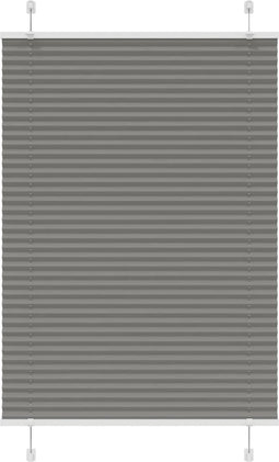vidaXL - Plissé - rolgordijn - 90x100 - cm - stofbreedte - 89,4 - cm - antraciet