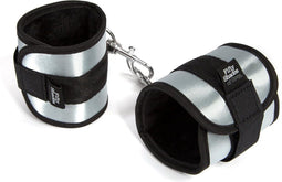 Fifty Shades Handboeien - Fluweel - Zilver/ Zwart