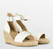 POSH by Poelman SUUS - Dames Sandalen - Plateau sleehak - Wit - Maat 38