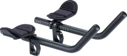 BBB Cycling AeroMax Extra Lang Ligstuur - Opzetstuur met Armsteun - Compatibel met 31.8 of 25.4 mm Fietsstuur - Zwart - BHB-60
