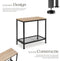 tectake® Filton - Bijzettafel - Industrieel design met 2 legplanken - Lichtbruin Eiken Sonoma