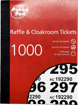 Pukka Pad genummerde loterij- en garderobetickets 1-1000 6 stuks