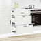 vidaXL - Keuken - onderkast - Porto - bewerkt - hout - hoogglans - wit