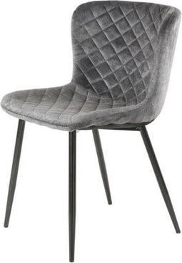 Eetkamerstoel Bend Velvet - Grijs | Meubelplaats (set van 4)