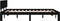 vidaXL - Bedframe - massief - grenenhout - zwart - 140x200 - cm