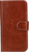 Mobiparts Excellent Wallet Case 2.0 - Flip cover - Echt leder - Bruin (iPhone 14)