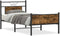 vidaXL - Bedframe - zonder - matras - hout - gerookt - eikenkleurig - 75x190 - cm