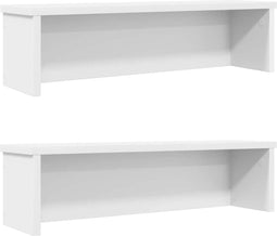 vidaXL - Keukenrekken - stapelbaar - 2 - st - 60x15x16 - cm - wit