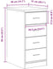 vidaXL - Garagekast - 40x51x85 - cm - massief - grenenhout - sonoma - eikenkleurig
