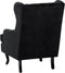 ALTA - Chesterfield fauteuil - Zwart - Fluweel