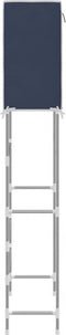 vidaXL - Opbergrek - voor - boven - wasmachine - 2-laags - 71x29,5x170,5 - cm - blauw