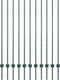 vidaXL - Sfeerpaaltjes - 11 - stuks - U-Channel - Groen - 140 - cm - Staal