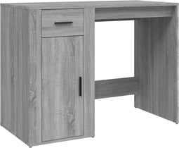 vidaXL - Bureau - 100x49x75 - cm - bewerkt - hout - grijs - sonoma - eikenkleurig