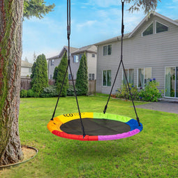 Nestschommel - nest schommel - Ø100cm - max 150 kg - regenboog