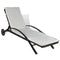 vidaXL - Ligbed - met - kussen - en - wieltjes - poly - rattan - bruin