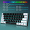 HXSJ V900 - Bedrade Gaming Toetsenbord - Mechanisch - RGB - Blue Switch - 61 Keys - Zwart wit