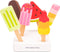 New Classic Toys® Houten IJsjes Speelgoed - 6-delige Set - Kleurrijke IJsjes met Standaard (6 stuks)