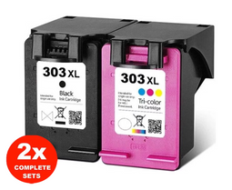HP 303XL - Inktcartridge Set - 2 complete sets - Zwart Cyaan Magenta Geel (2 stuks)
