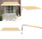 vidaXL - Uittrekbare luifel - 3 x 2,5 m - Geel en wit - Aluminium en polyester
