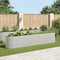 vidaXL - Plantenbak - verhoogd - 400x80x81 - cm - gegalvaniseerd - staal - zilver
