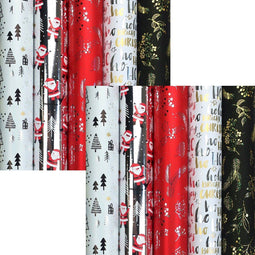 CHAMONIX Metallic kerstpapier - cadeaupapier - 10 rollen 150 x 70 cm - multikleur (10 stuks)