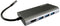 LC-Power LC-HUB-C-MULTI-5 - USB Hub - 1x Ethernet 1Gbps 1x HDMI 3x USB 3.2 type-C - Zwart