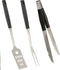 BBQ/barbecue gereedschap set 3-delig RVS - tang - vork - spatel