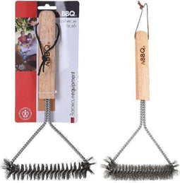 BBQ Borstel RVS/Hout 30x14cm