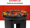 BBQ Collection 3-in-1 Vuurkorf en Grillplaat - Tuinhaard 61 x 90 cm - met Teppanyaki Bakplaat - Plancha BBQ met Brandhout Opslagplaats - Vuurkorf voor Buiten - Metaal