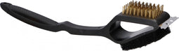 BBQ collection Barbecue Reinigingsborstel - 3 in 1 - Staalborstel - Schuurspons - Schraper - 38 cm - Zwart