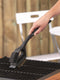 BBQ collection Barbecue Reinigingsborstel - 3 in 1 - Staalborstel - Schuurspons - Schraper - 38 cm - Zwart