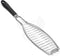 BBQ Collection/barbecue vis grill klem rooster - metaal - 58 x 11 cm - Visgrill rooster