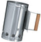 BBQ Collection Houtskoolstarter - BBQ Starter voor Houtskool en Briketten - 27 x 16 CM - Brikettenstarter - Snel de Barbecue Aansteken - Hittebestendig Handvat - Metaal - Zilver