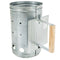 BBQ Collection Houtskoolstarter - BBQ Starter voor Houtskool en Briketten - 27 x 16 CM - Brikettenstarter - Snel de Barbecue Aansteken - Hittebestendig Handvat - Metaal - Zilver