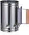 BBQ Collection Houtskoolstarter - BBQ Starter voor Houtskool en Briketten - 27 x 16 CM - Brikettenstarter - Snel de Barbecue Aansteken - Hittebestendig Handvat - Metaal - Zilver