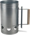 BBQ Collection Houtskoolstarter - BBQ Starter voor Houtskool en Briketten - 27 x 16 CM - Brikettenstarter - Snel de Barbecue Aansteken - Hittebestendig Handvat - Metaal - Zilver