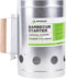 BBQ Collection Houtskoolstarter - BBQ Starter voor Houtskool en Briketten - 27 x 16 CM - Brikettenstarter - Snel de Barbecue Aansteken - Hittebestendig Handvat - Metaal - Zilver