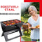 BBQ Collection Tafel BBQ Houtskool - Camping BBQ - Opvouwbare en Draagbare Barbeque - Barbecue met Losse Vuurschaal en Grillrooster - 46 x 36,5 x 28 cm