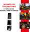 BBQ Collection Tuinhaard - Terrashaard 36 x 36 x 150 cm - Buitenhaard voor Brandhout - Terraskachel met As-Opvangbak en Houtopslag - Houtkachel voor Tuin en Terras - Carbon Staal