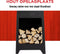 BBQ Collection Tuinhaard - Terrashaard 36 x 36 x 150 cm - Buitenhaard voor Brandhout - Terraskachel met As-Opvangbak en Houtopslag - Houtkachel voor Tuin en Terras - Carbon Staal