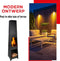 BBQ Collection Tuinhaard - Terrashaard 36 x 36 x 150 cm - Buitenhaard voor Brandhout - Terraskachel met As-Opvangbak en Houtopslag - Houtkachel voor Tuin en Terras - Carbon Staal