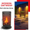 BBQ Collection Vuurkorf met Vonkenscherm - Tuinhaard 44,5 x 72,5 cm - Buitenhaard met Pook - Houtkachel voor Tuin en Terras - Vuurschaal voor Buiten - Carbon Staal