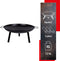 BBQ Collection Vuurschaal Ø60 cm - Vuurkorf voor Buiten met Handvaten - Tuinhaard op Brandhout - Terrashaard 3 Poten - Tuinkachel voor Kampvuur - Terraskachel - Carbon Staal