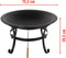 BBQ Collection Vuurschaal - Vuurkorf met Vonkenscherm - Buitenhaard 77 x 17 x 76 cm - Tuinhaard met Handvaten - Terrashaard voor Brandhout - Terras- en Tuinkachel voor Kampvuur - Carbon Staal