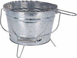 BBQ Emmer - Houtskool Tafelmodel met Grill - Ø33 x 15 cm - Metaal
