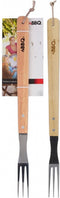 Bbq Vork Bruin/zilver 46 Cm