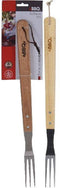 Bbq Vork Bruin/zilver 46 Cm