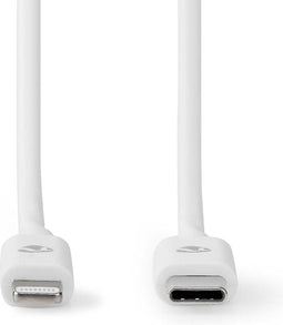 Nedis Lightning Kabel - USB 2.0 - Apple Lightning 8-Pins naar USB-C Male - 2 m - Wit