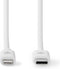 Nedis Lightning Kabel - USB 2.0 - Apple Lightning 8-Pins naar USB-C Male - 2 m - Wit