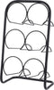 Excellent Houseware Wijnrek - Wijnflessen rek voor 6 flessen 22 x 14 x 38 cm - Zwart (6 flessen)